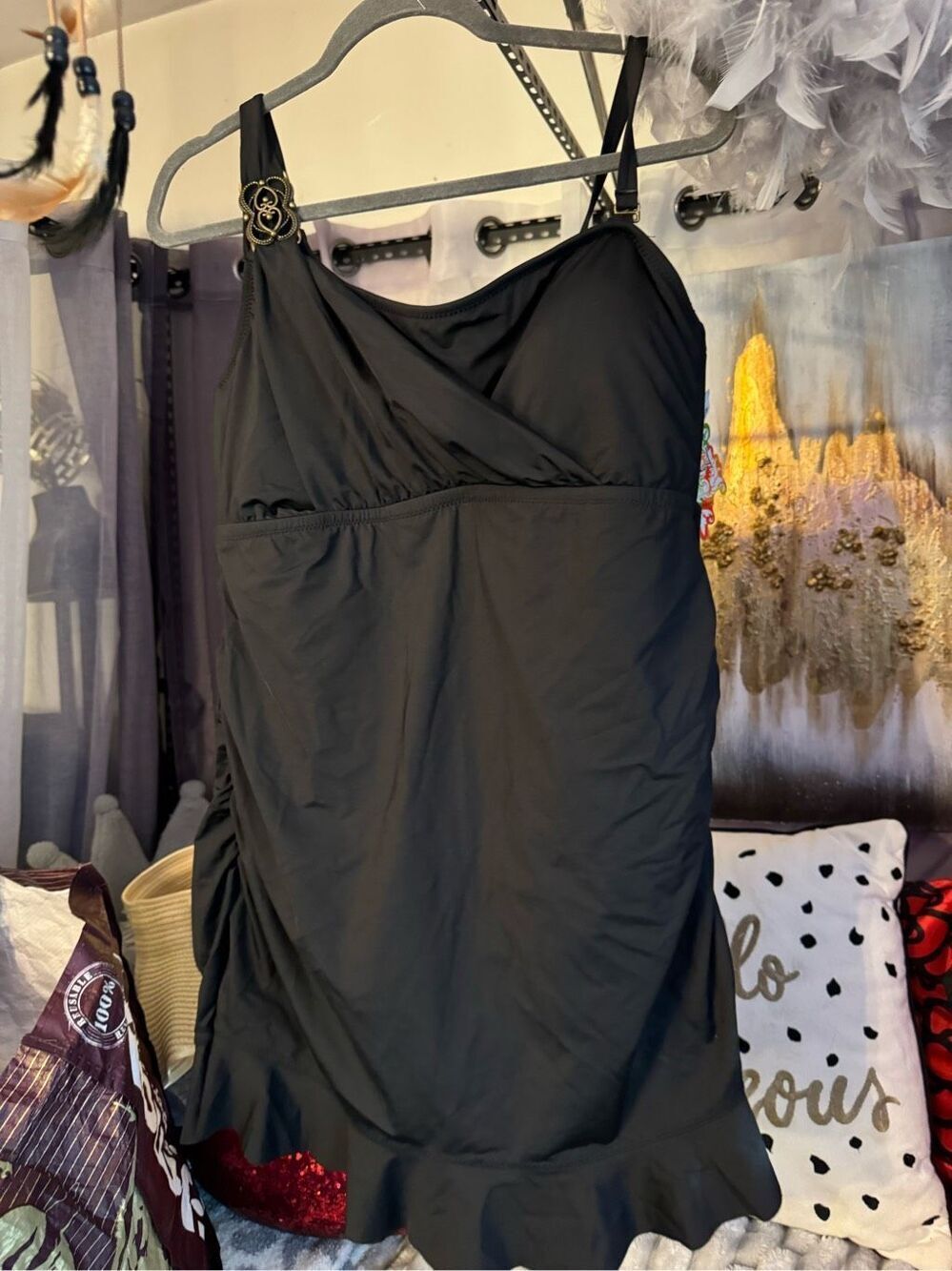 16/18/20 XXL 2xl plus size becca nwt skirted swimdress bathing suit